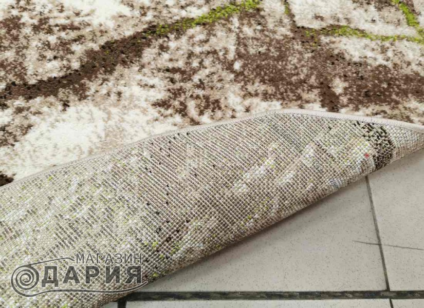 Тъкан килим MAGNOLIA 563 cream/green елипса